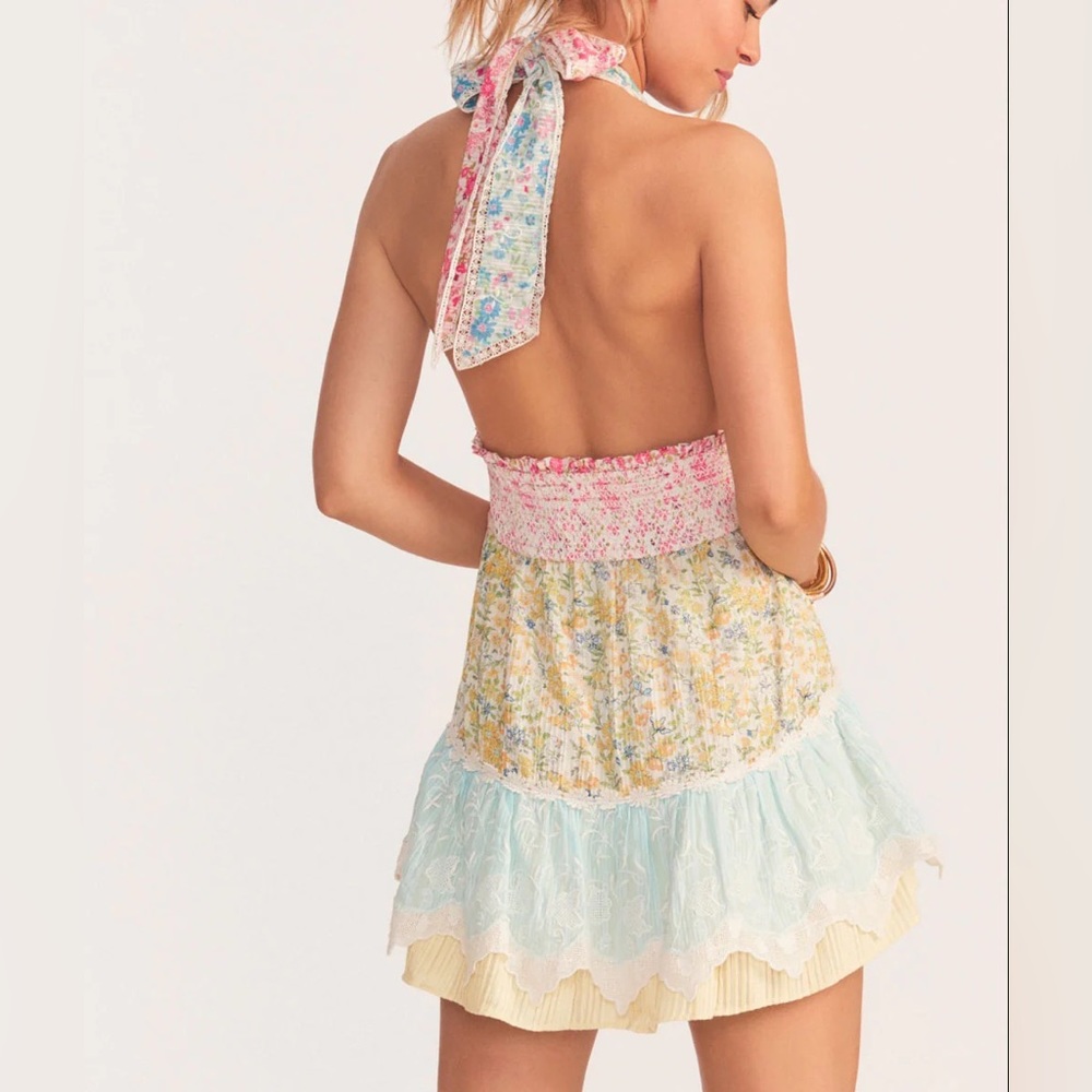 NEW LoveShackFancy Cambria mini halter dress - Picture 3 of 9